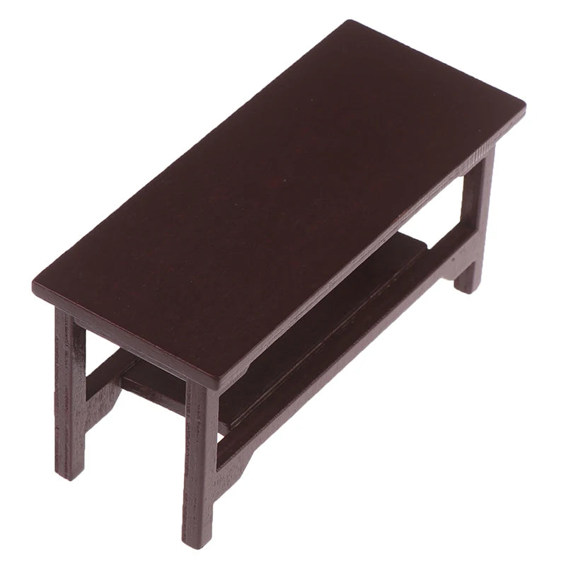 1/12 Dollhouse Miniature Retro Wooden Coffee Table Furniture Toys Accessories
