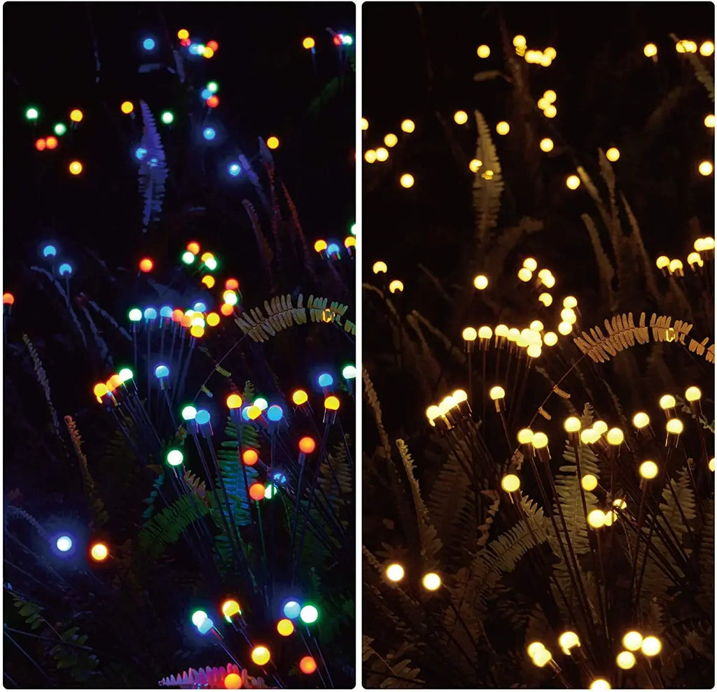 6/810 LED Solar Garden Lights Powered Firefly Lights Outdoor Waterproof Vibrant Garden Lights for Patio Pathway Decoration,Warm