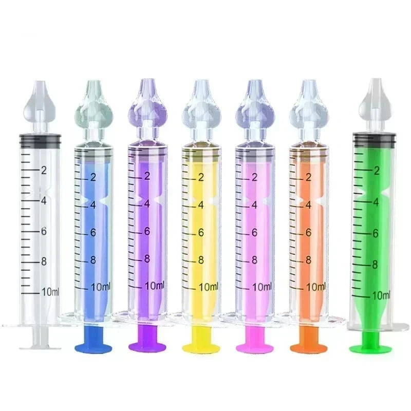 10ML Baby Nasal Aspirator Syringe Baby Nose Cleaner Rhinitis Nasal Washer Irrigator Needle Baby Nose Washing for Children