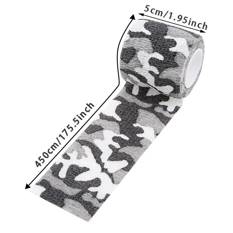 1pc Camouflage Invisible Tape Camo Form Reusable Self Cling Camo Hunting Rifle Fabric Tape Wrap Outdoor Camping Accessories