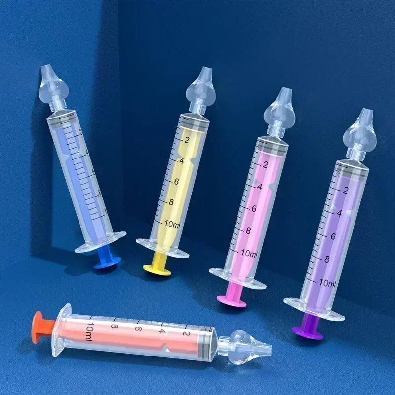 10ML Baby Nasal Aspirator Syringe Baby Nose Cleaner Rhinitis Nasal Washer Irrigator Needle Baby Nose Washing for Children