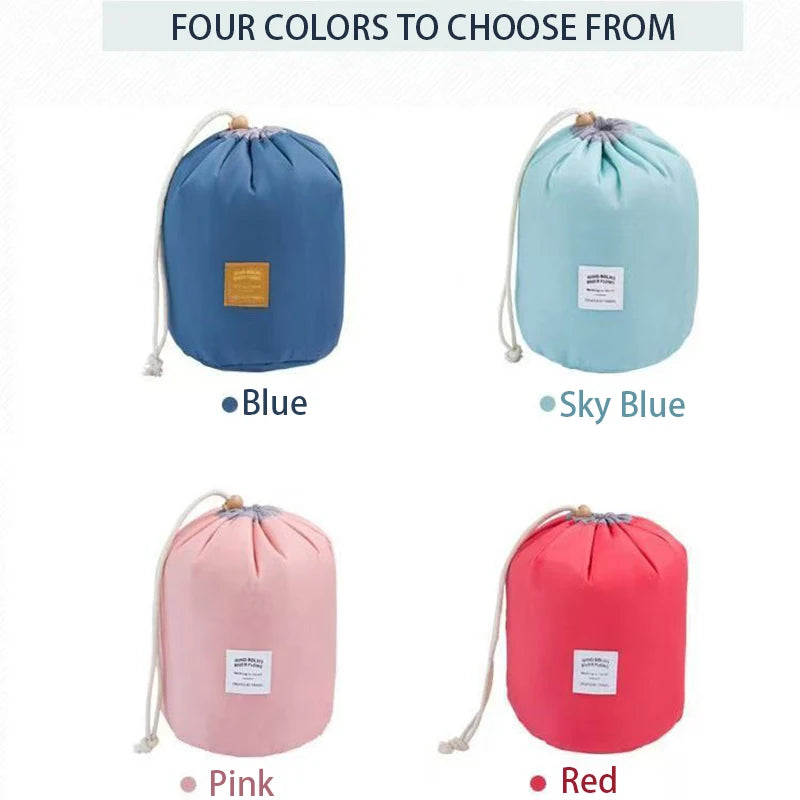 New Cosmetic Bag Fashion Round Waterproof Makeup Bag Travel MakeUp Organizer Female Storage Toiletry Kit Case,ylon High Capacity