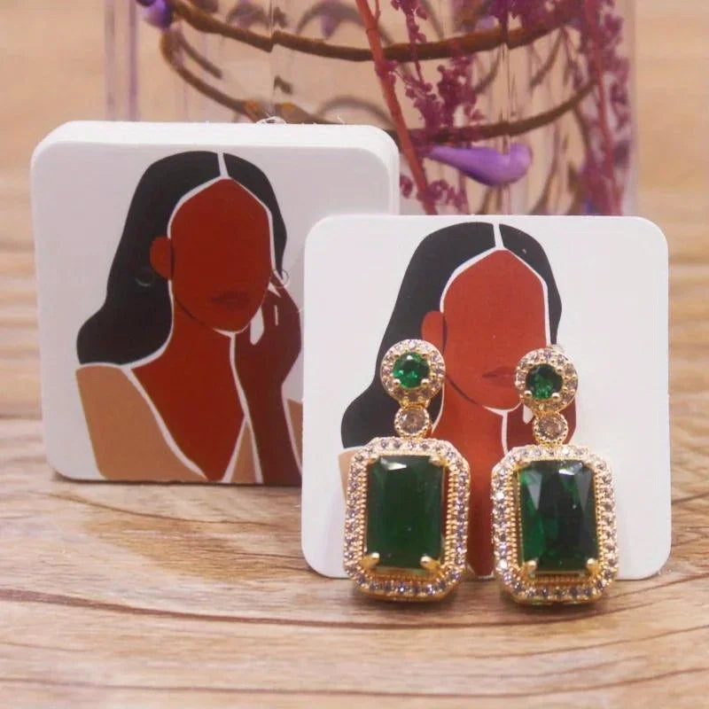 Earring Cards for Display 100 Pcs Kraft Paper Earring Display Cards Ear Studs Supplies Jewelry Holder