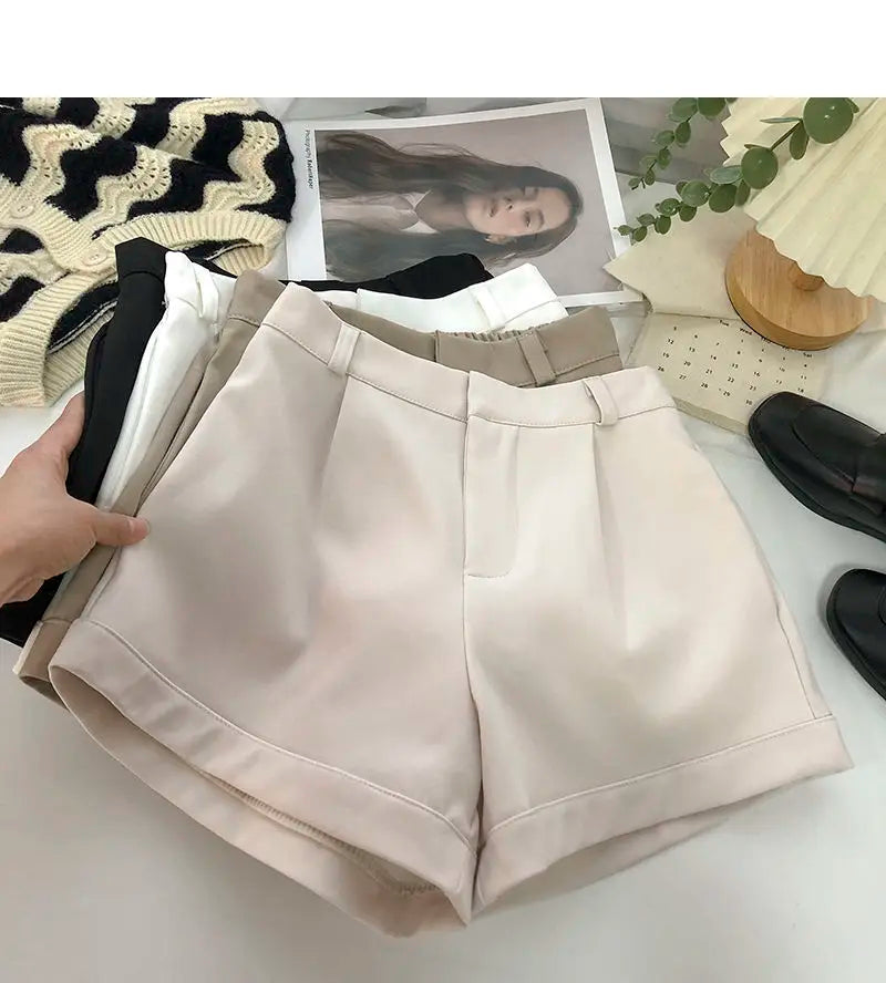 Women Shorts All-match Fashion New Arrival Solid Summer Casual Slim High Waist Korean Style Young Comfortable Daily Shopper Fit