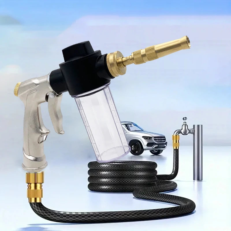High Foam Pressure Spray Water Gun Washing Garden Watering Hose Nozzle Sprinkler Car Cleaning Wash Tool Kits Auto Washer Guns ﻿