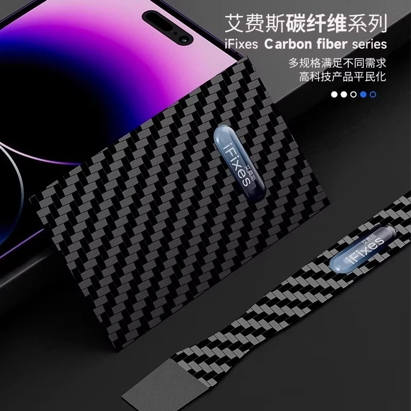 iFixes Carbon Fiber Non-magnetic Anti-static Pry Card No Hurt Mobile Phone LCD Screen Disassembly Battery Removal Pry Scraper