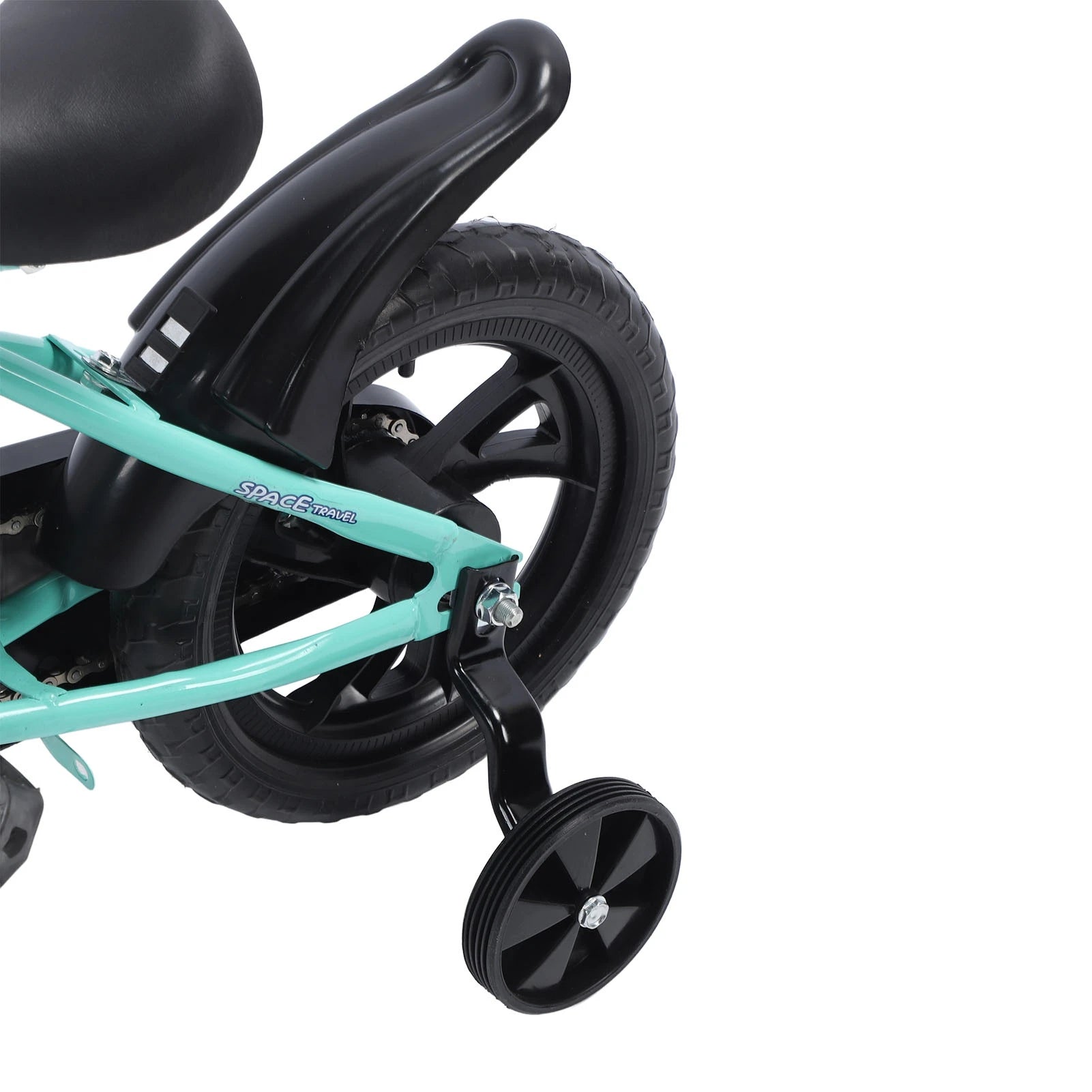Kids Bike Prevent Foot Stuck Stable Structure Elastic Cushion Children Bike with Training Wheels for Ages 3‑6 Years
