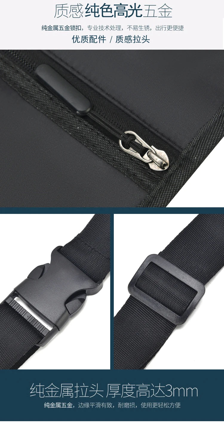Fashion Casual Men's Tactical Waist Packs Underarm Bag Lightweight Nylon Close-fitting Hidden Vest Bag Functional Men Phone Bag