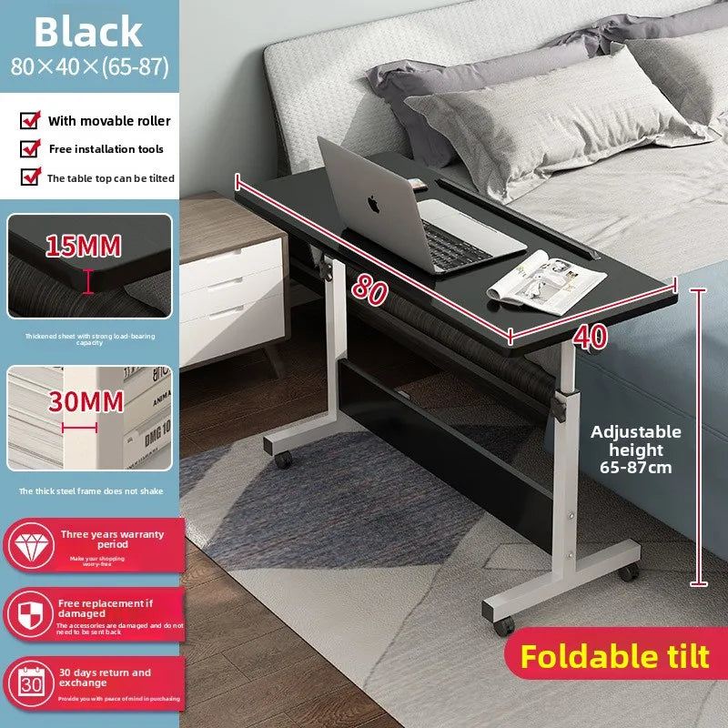 Computer desk Bedside table Mobile lifting small table Household small laptop holder with wheels