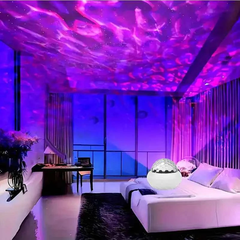 Northern Light Projector RGB Atmosphere Night Lights Remote Control USB Aurora Projection Lamp 360° Rotate for Home Party Decor