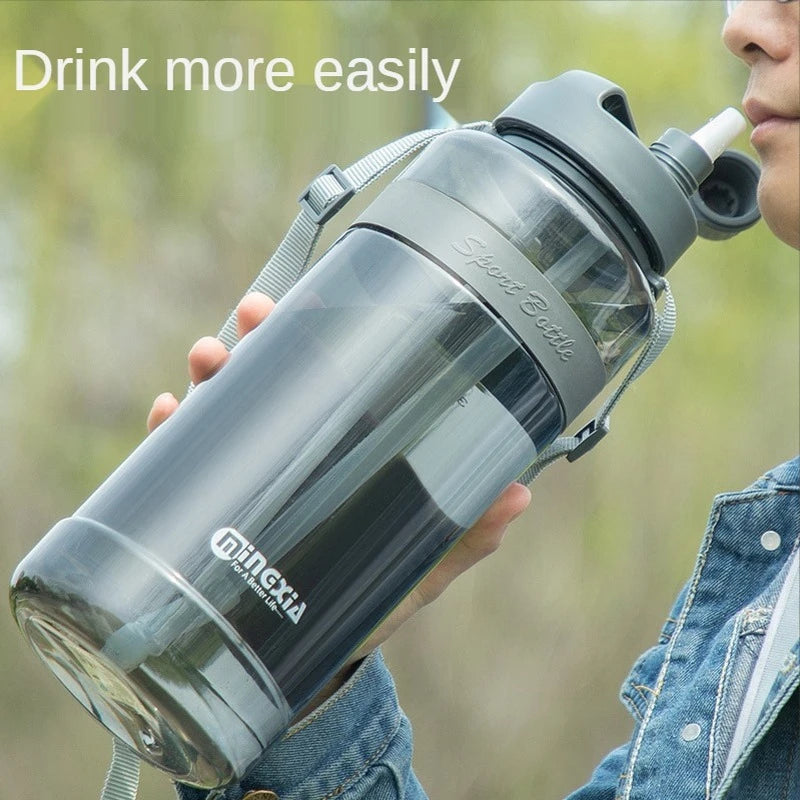 0.7-3L Sports Water Bottle Outdoor Portable Drink Bottle with Handle Drinking Utensils for Man Woman Large Capacity Water Cup