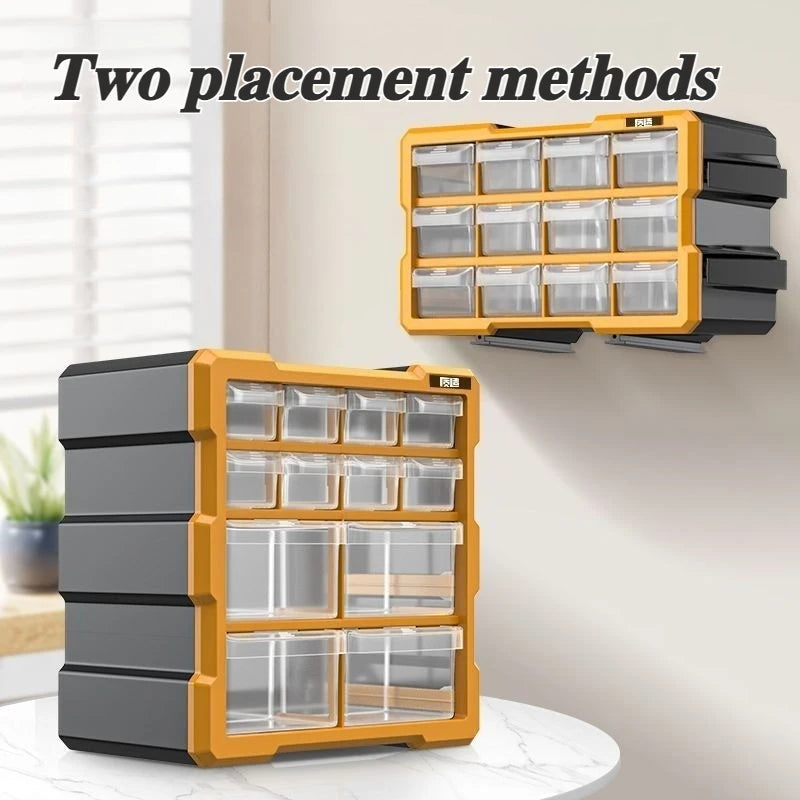 Hardware Toolbox Hanging Design Tool Parts Box Drawer-type Classification Storage Box Sturdy and Durable Tools Packaging