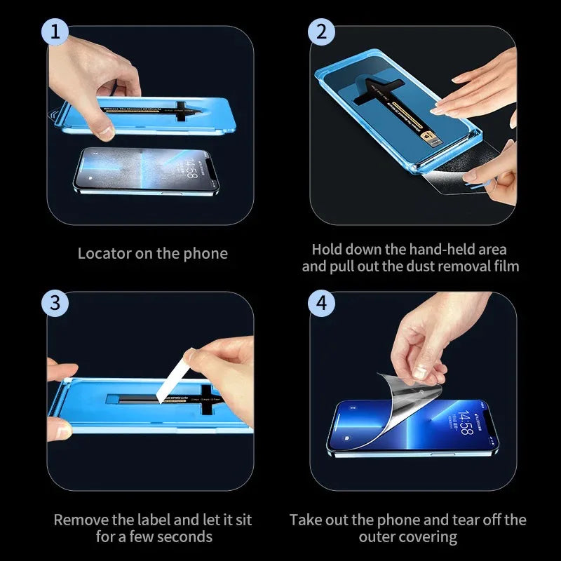 FOR OPPO Reno 8 8z 7se 7 7z 6 5 5k 5z 4 3 2 2f Z ACE Pro Plus Screen Protector Tempered Glass Easy Install Auto-Dust Removal Kit