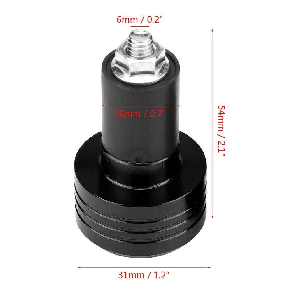 Handlebar Ends Weight Balance Plug Pair of 22mm  Aluminum Motorcycle Grip Handlebar Ends Weight Balance Plug