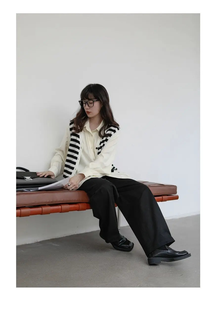 2026 Summer Women's Oversized Long Sleeve Blouse 2026 Summer New Arrival Tie Neck Shirt Loose Fit Office Elegant Fashion