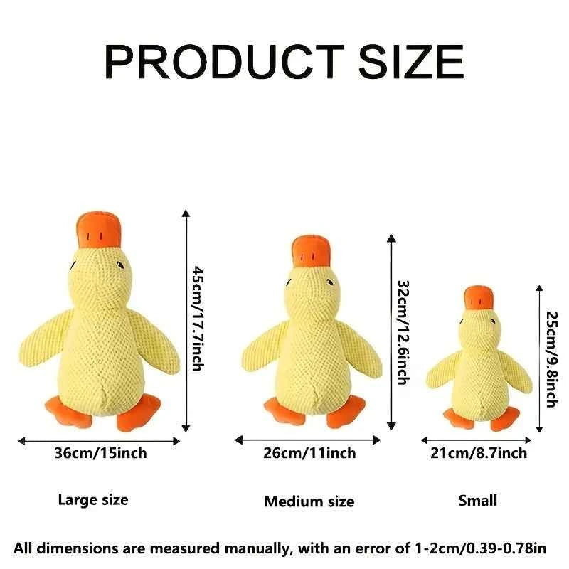 Plush Duck Dog Toy – Squeaky, Bite-Resistant Chew Play
