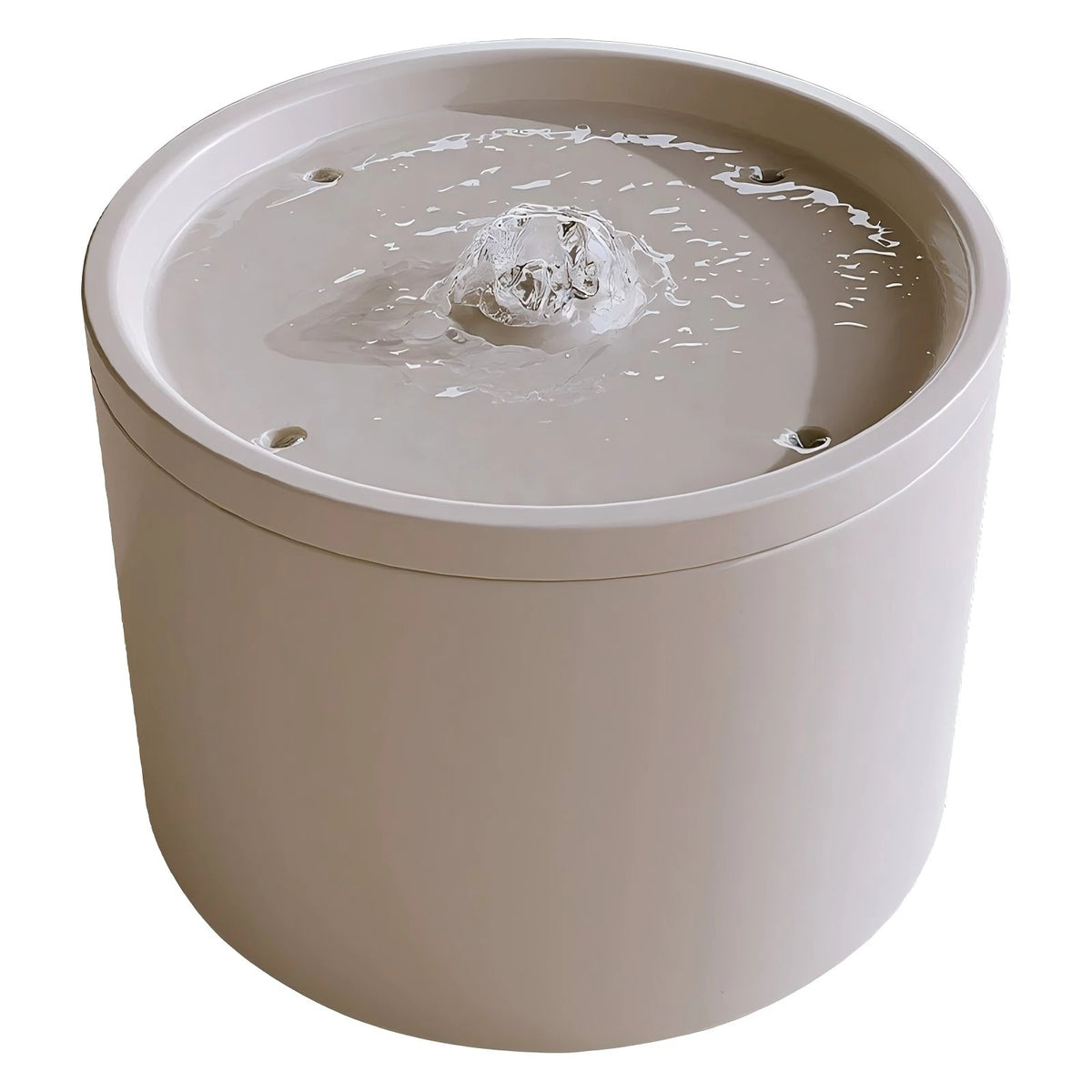 WHITE Color Ceramic Cat Water Dispenser Bowl – Automatic Flow Design