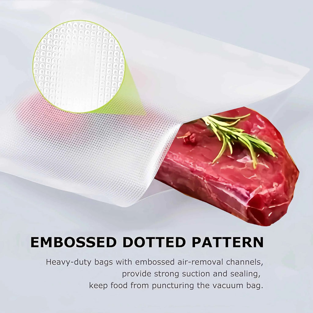 JKUOO Vacuum Sealer Bags Rolls for Food - Freezer Roll Bags - Food Saver Compatible with Vacuum Sealer Machines