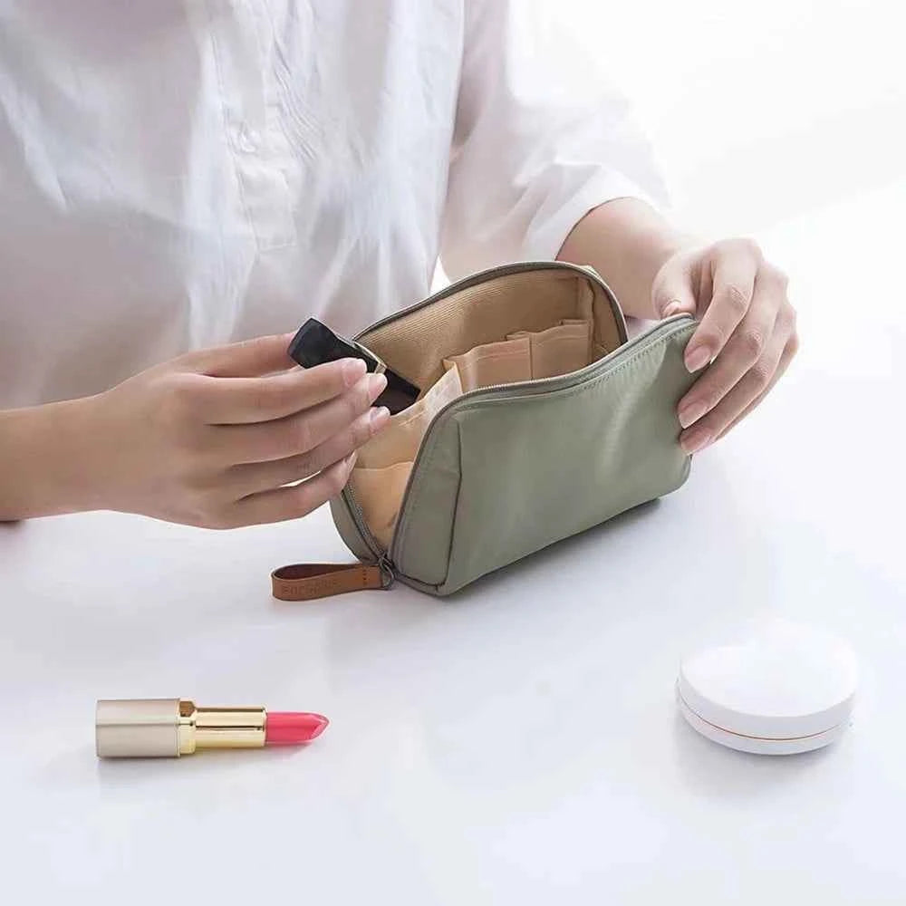 1pc Green/Pink/Blue Small Makeup Bag For Purse Portable Waterproof Cosmetic Bag Lipstick Bag Travel Makeup Pouch For Girls Women