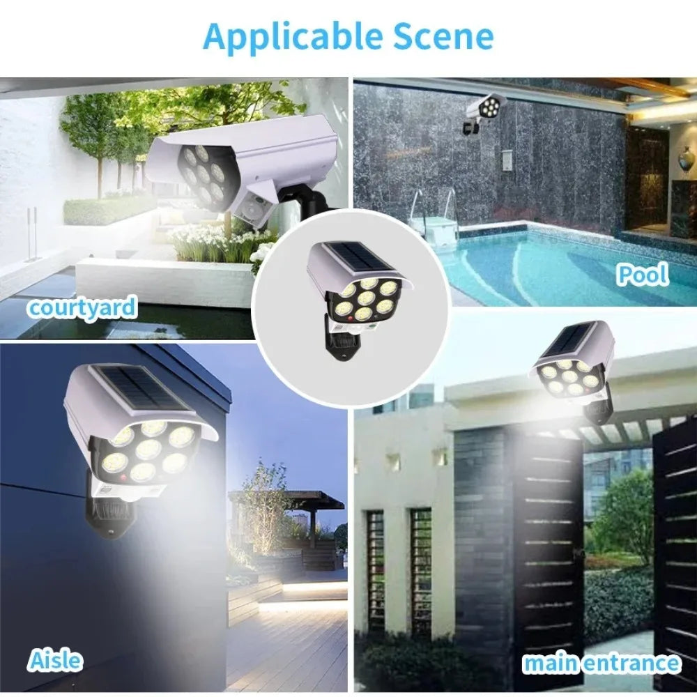 Outdoor Solar Motion Sensor Flood Light With Camera