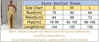 Yellow Strapless Pleated Dress Women Elegant Sexy Sleeveless Waist Cinching Split Maxi Gowns 2026 Lady New Evening Party Dresses
