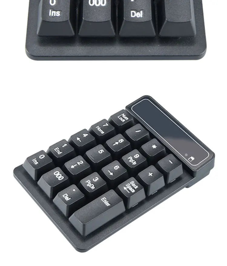 2.4GHz Wireless Wired Keyboard Bluetooth Mini USB Numeric Keypad 19 Keys Number Pad Numpad Receiver for Accounting Laptop PC