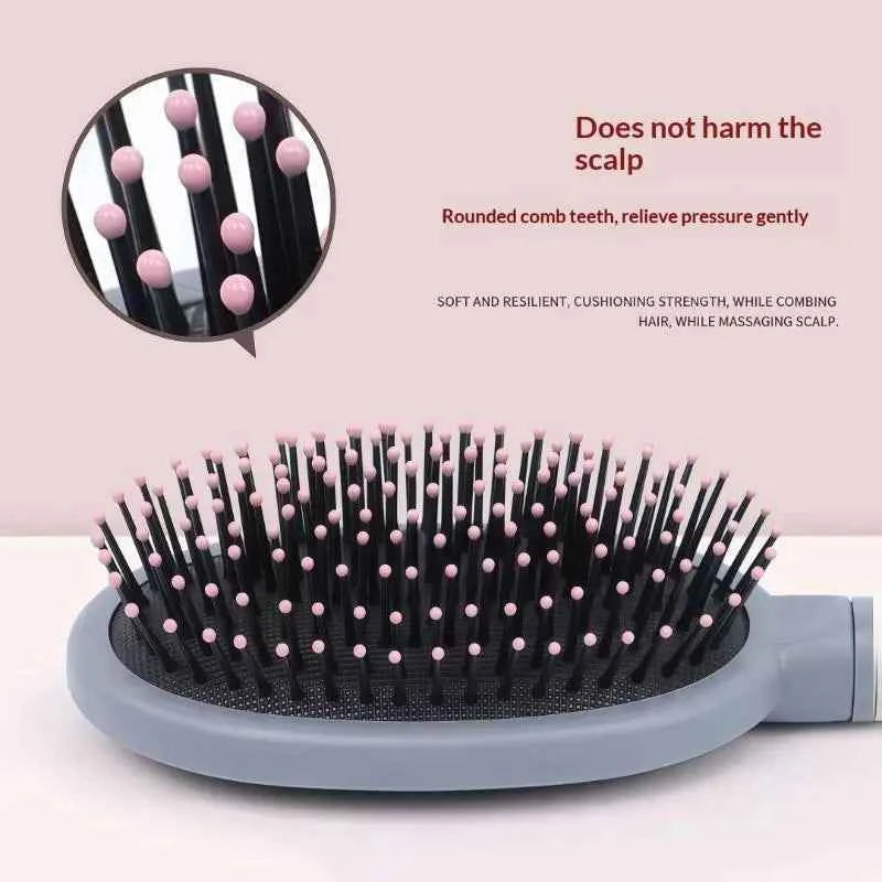 Anti-Static Paddle Hair Brush With Scalp Massage Pins