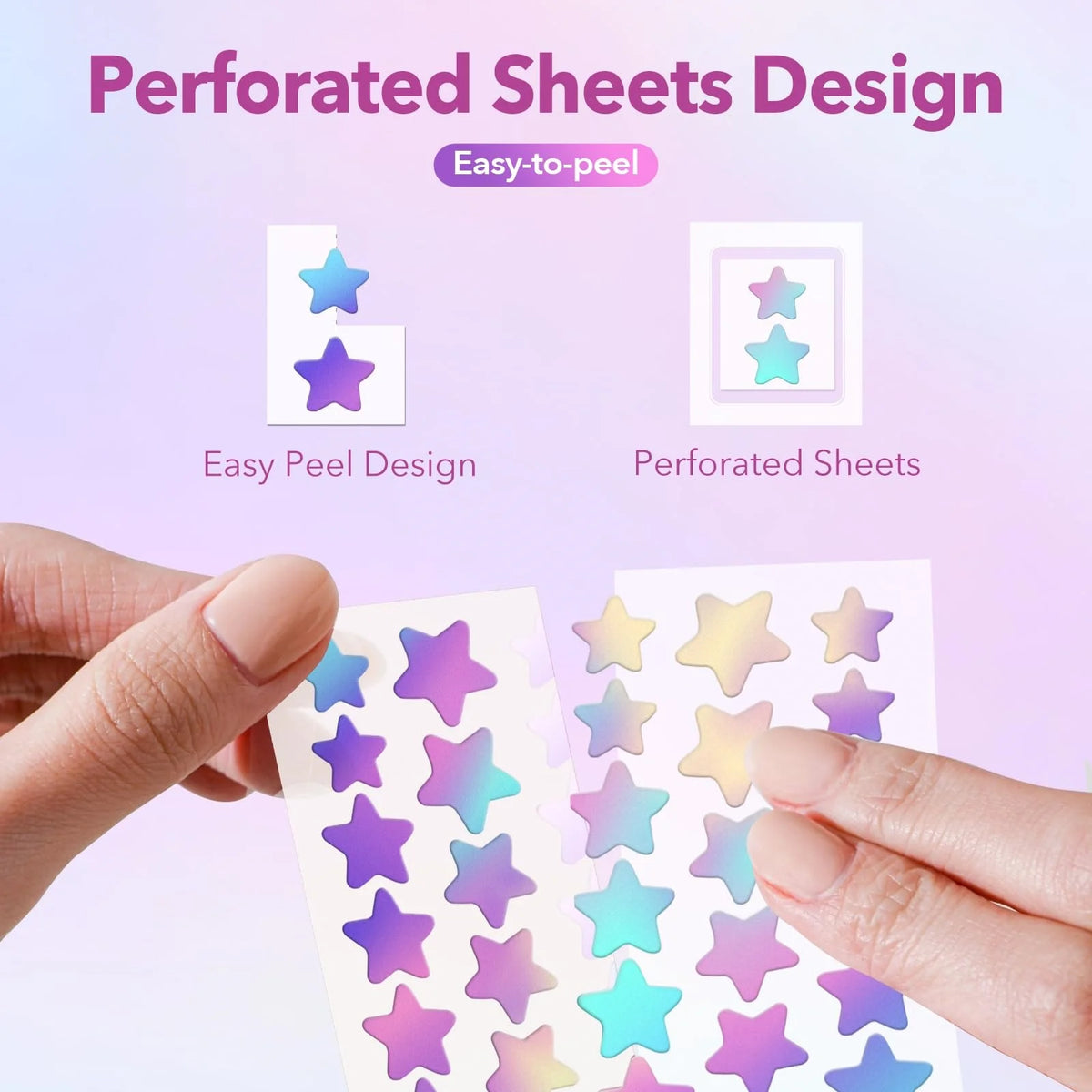 Multi-Color Star Pimple Patches – Gentle Acne Concealers