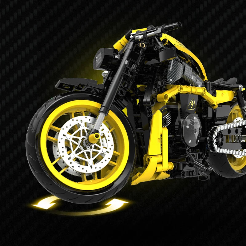 City Super Racing Motorcycle Assembled MOC Building Blocks Motorbike Model Kit Technical Toys Gifts for Boys Adult Kids 500+pcs