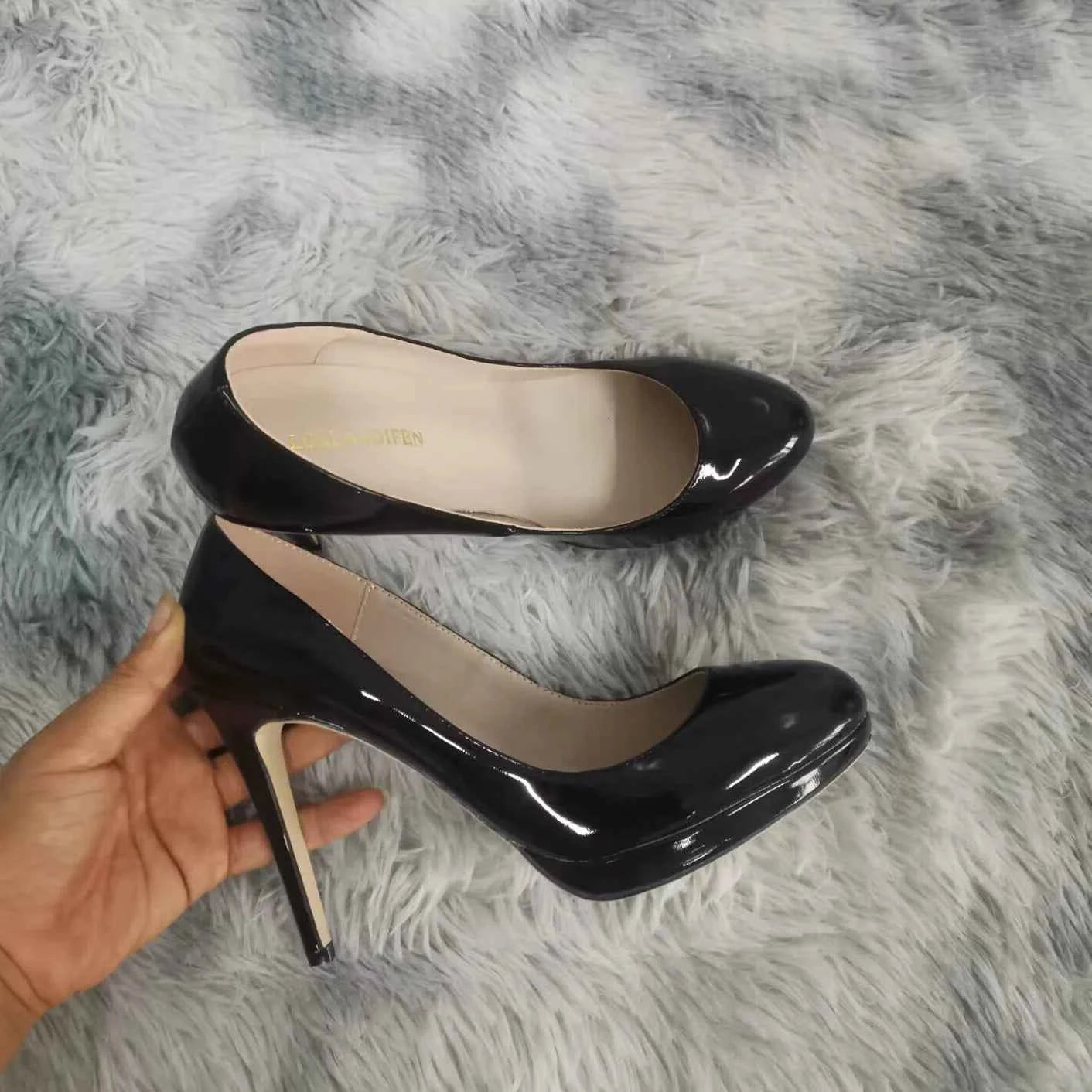 New 2026 Women Stilettos Platfrom Pumps Sexy 11cm Round Toe High Heels Shallow Elegant Lady Office Party Wedding Shoes Big Size