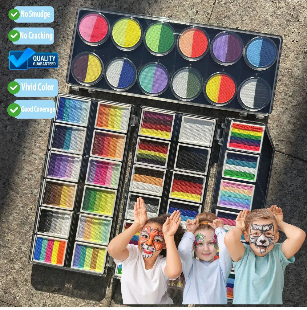 2025New 30g/pc Purple and Blue Water Based Face And Body Painting Non-toxic Professional Makeup Pigment For Halloween Costume