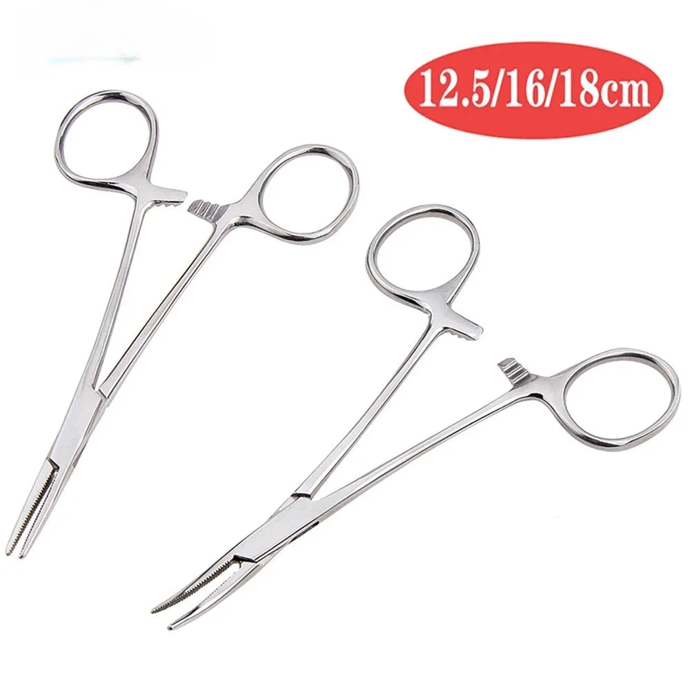 Hand Tool 12.5 16 18cm Hemostatic Forceps Pet Hair Clamp Fishing Locking Pliers Epilation Tools Curved/Straight Tip Cutter Tool
