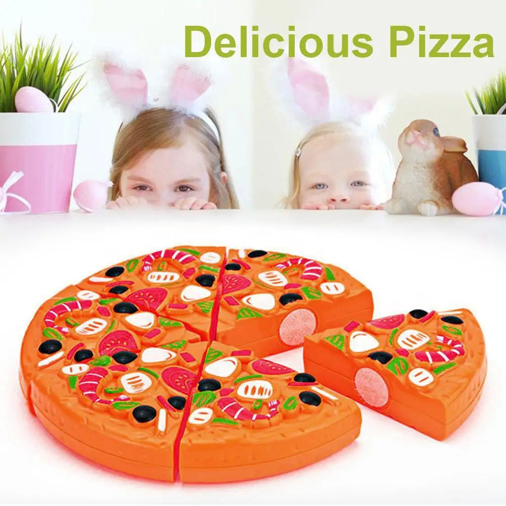 Kids Simulation Food Kitchen Toy Pretend Play Pizza with Cutter Children Interactive Toys Birthday Gifts for Boys And Girls