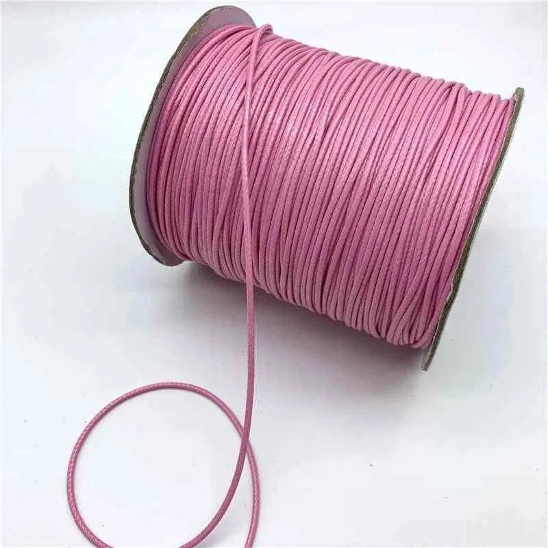 0.5mm 0.8mm 1mm 1.5mm 2mm Black Waxed Cotton Cord Waxed Thread Cord String Strap Necklace Rope For Jewelry Making