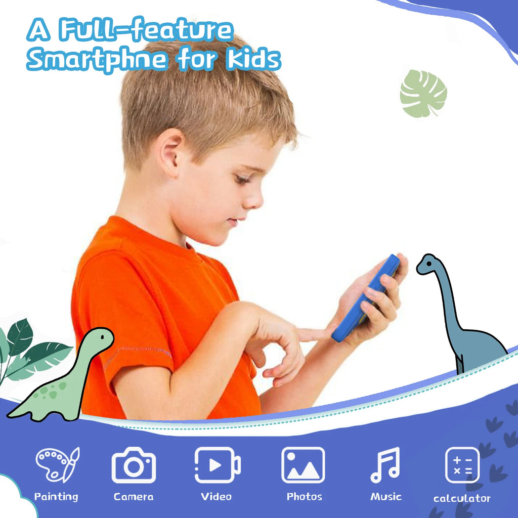 Kids' 3.97-inch Touch Screen Toddler Smart Phone Learning Toy, with Educational Games, High Capacity Children's Phone,Toy Phone