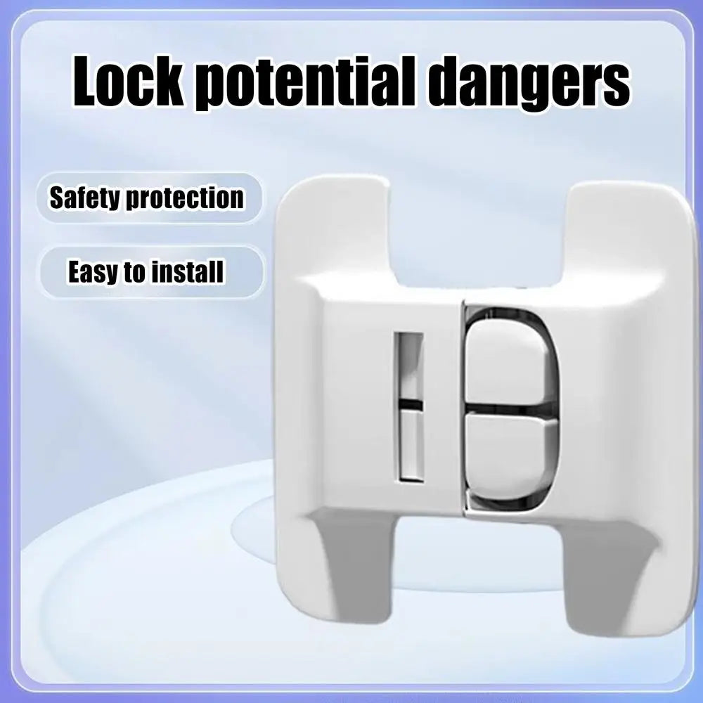 Refrigerator Locks Refrigerator Child Lock Self-Adhesive Fridge Closer Fixed Buckle for Glass Metal Protection Kids Adults Home
