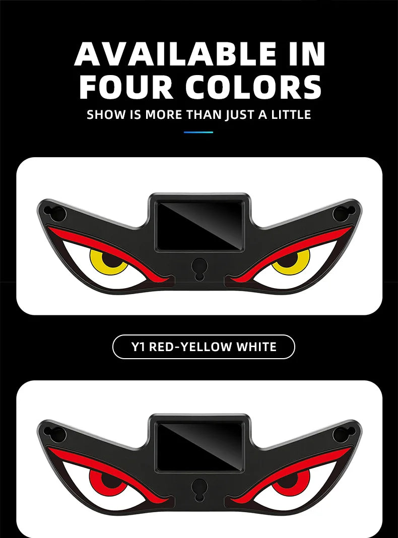 Solar Powered Car Neon Light Wireless Cool DEMON EYE Led Ambient Light Suction Cup USB Rechargeable Atmosphere Breathing Lamp