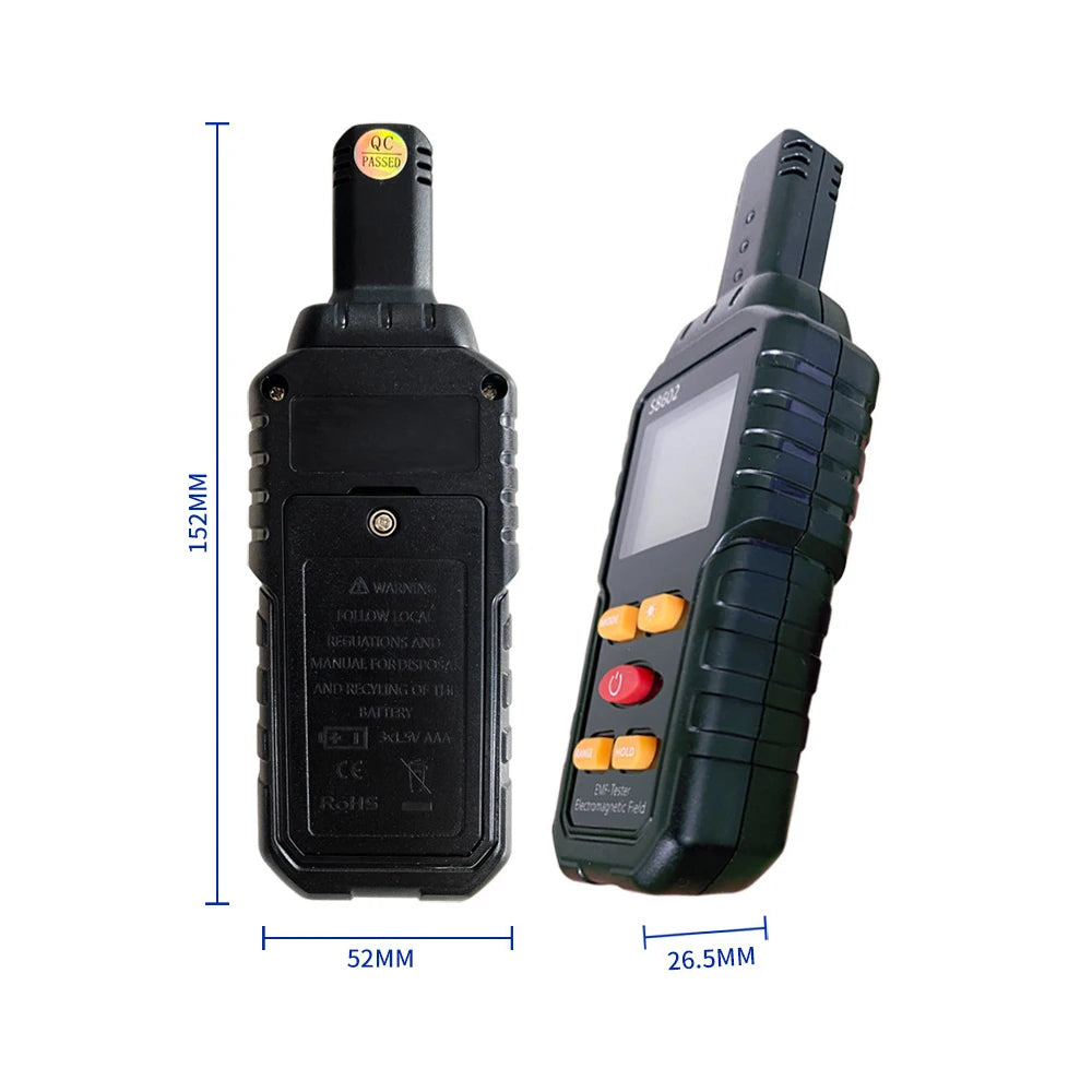 3-in-1 Digital Radiation Dosimeter Geiger Counter EMF Electromagnetic Radiation Radioactive Tester Person Dosimeter X-ray Radia