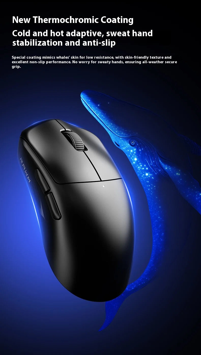 Rawm Leviathan V4 Gaming Mouse Native Dual 8k Lightweight Mouse Laptop Desktop Computer Esports Ergonomic Mice For Fps Pc Gamer