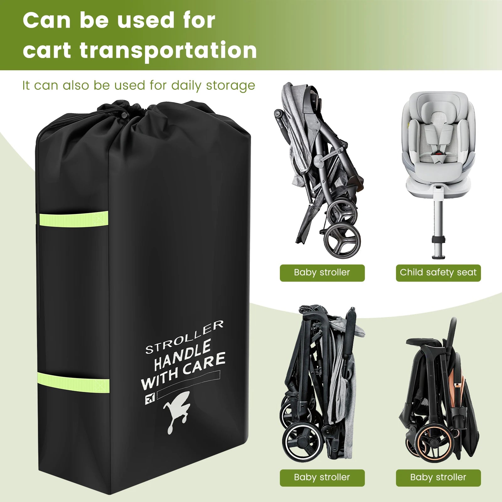Stroller Storage Bag for Baby Airplane Road Trips Stroller Cover Travel Shipper Dust Bag Waterproof Carts Accessories