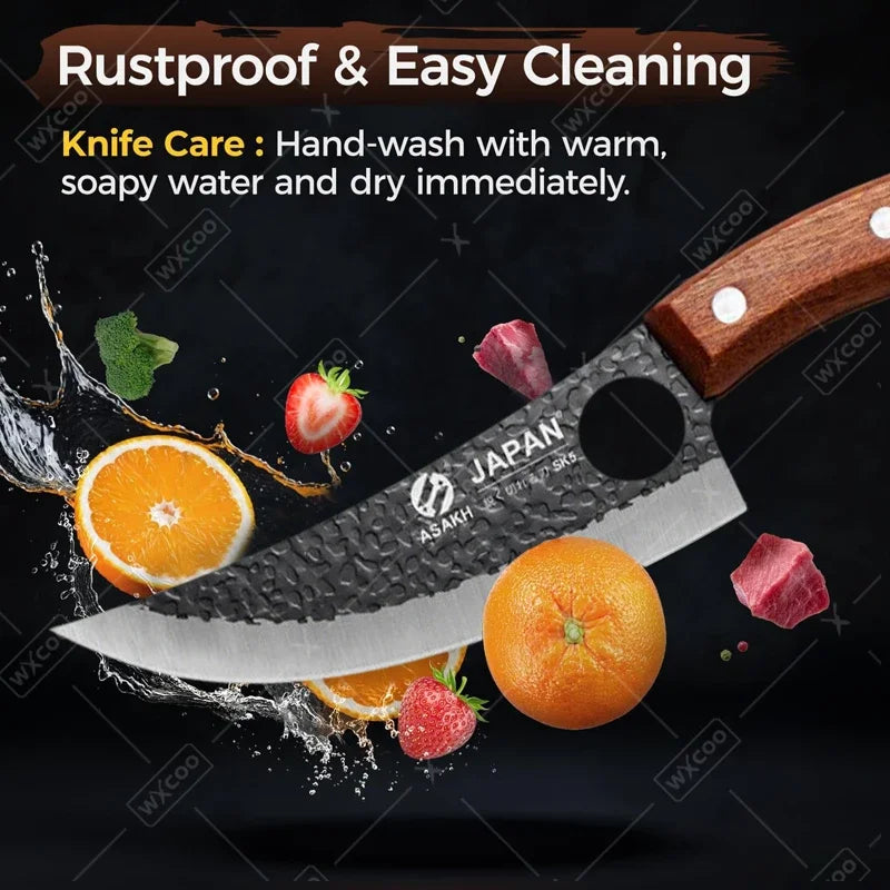 Professional Kitchen Boning Knife Hand-Forged Meat Cleaver Butcher Knife Household Fruit Slicing Vegetable Cutting Kitchen Knife