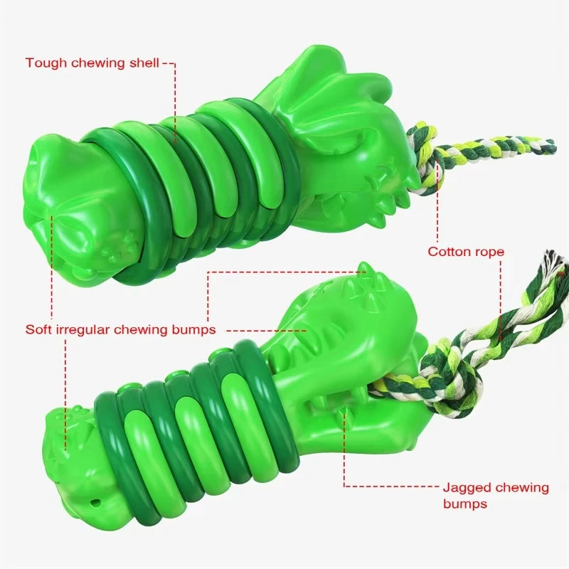 Large Breed Dog Toys for Aggressive Chewers - Almost Indestructible Interactive Squeaky Giggle Chew Toy Long Lasting Tough Pet P