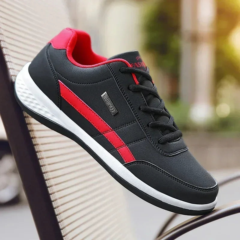 Shoes for Lace Up Footwear Vulcanized Men Leather Sneaker Waterproof Casual Comfortable Men's Sneaker Man Shoe Masculino