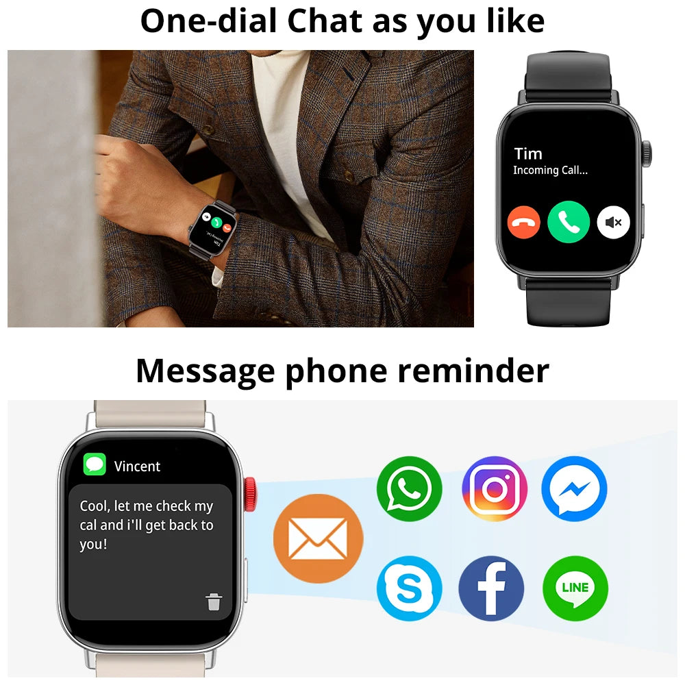 COLMI C8 Max Smart Watch for Men And Women with Voice Calling Feature 1.93" Large HD Color Display Health & Fitness Tracker