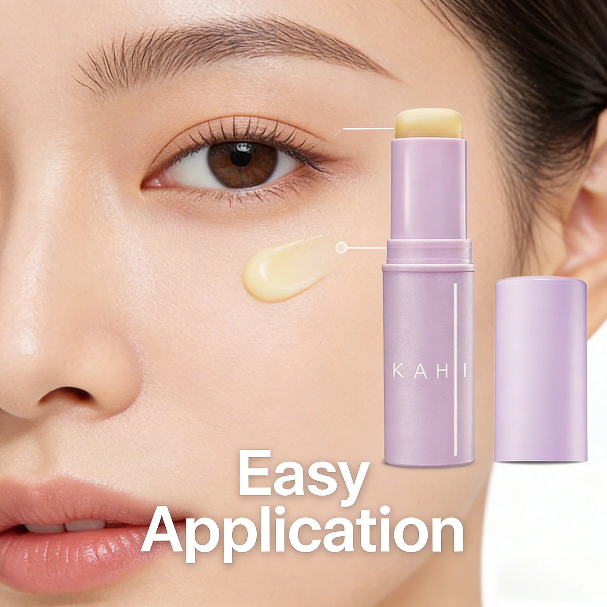 KAHI Eye Balm Stick Acetyl Hexapeptide 8 Dark Circles Wrinkle Reduction Puffiness Care Metal Head Massage Korean Skincare