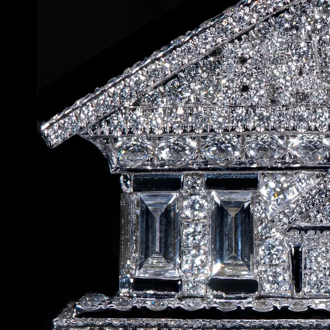 Custom Mansion House Design Iced Out Ring 925 Sterling Silver VVS Moissanite Diamonds Hip Hop Jewelry Luxury Men Women Gift