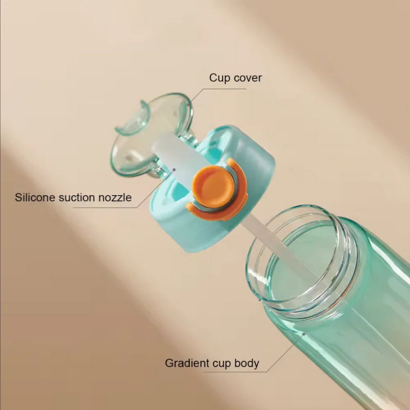 900ML Fragrant Water Bottle Air Flavored Drinking Bottle with Flavor Pods Outdoor Sports Scent Up Water Cup Straw Mug for Travel