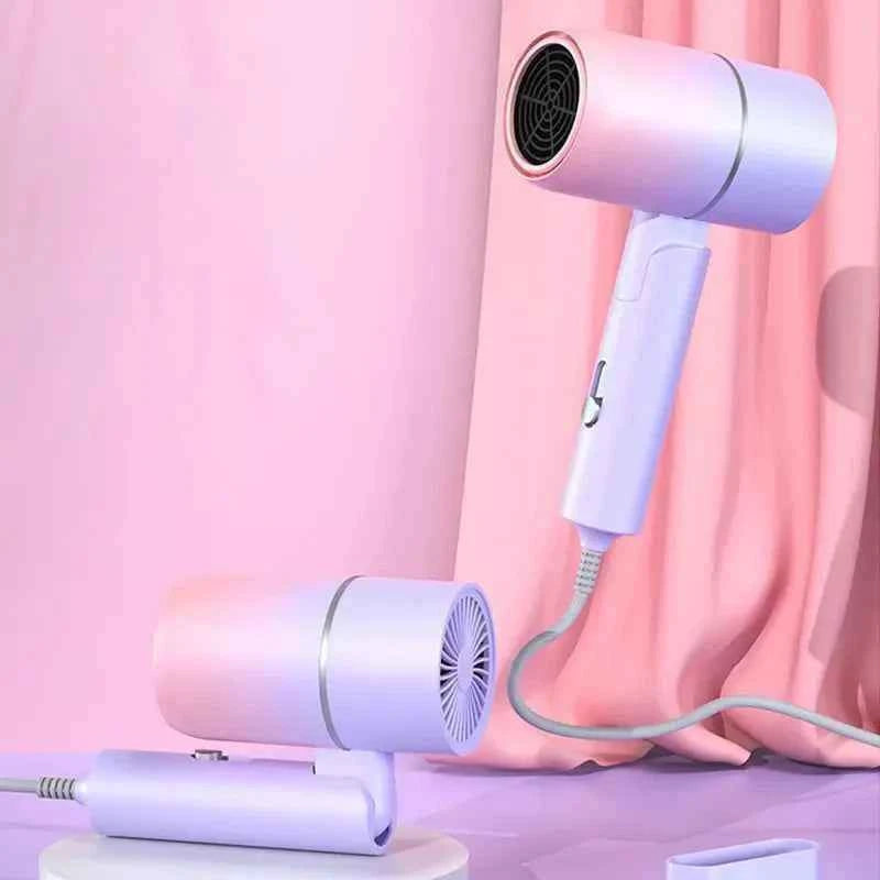 Portable Mini  Folding Hairdryer 220V-240V 750W with Carrying Bag Hot Air Anion Hair Care for Home Travel Hair Dryer Blow Drier