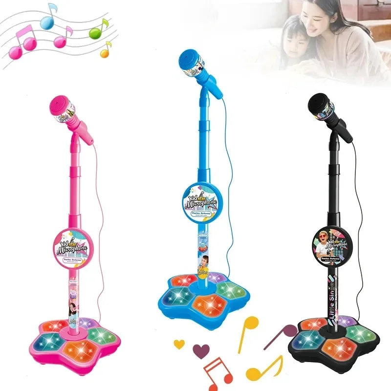 Kids Microphone Stand Toy Portable Children's Karaoke Electronic Durable Party Karaoke Microphone Stand Kids Karaoke Machine
