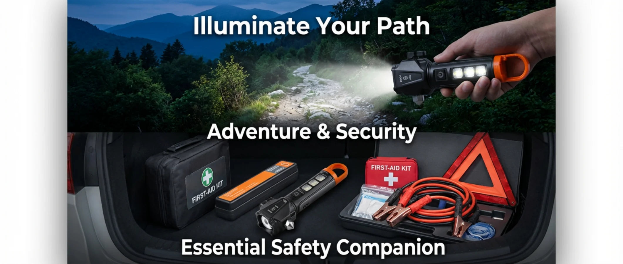 Tactical Led  Flashlight for Emergency Defense,with Safety Hammer, Seatbelt Cutter & Strobe Mode for Emergency Survival & Safety